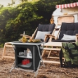 Redcliffs Armadietto Pieghevole da Campeggio Nero 60x45x64 cm
