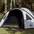 Tenda Campeggio a Cupola 4 Persone Bianca Tessuto Impermeabile
