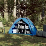 Tenda Portaoggetti con 9 Scomparti Blu Impermeabile
