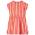 Abito per Bambine con Coulisse Rosa e Rosso 104
