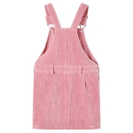 Abito Scamiciato da Bambina Velluto a Coste Rosa Chiaro 104