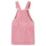 Abito Scamiciato da Bambina Velluto a Coste Rosa Chiaro 128