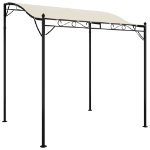 Tettoia Crema 2x2,3 m 180 g/m² Tessuto e Acciaio