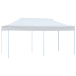 Tenda Pieghevole Pop-Up con Pareti Laterali 3x6m Acciaio Bianco