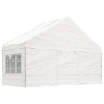 Gazebo con Tetto Bianco 20,07x5,88x3,75 m in Polietilene