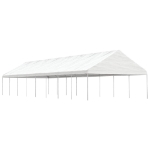 Gazebo con Tetto Bianco 17,84x5,88x3,75 m in Polietilene