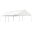 Gazebo con Tetto Bianco 11,15x5,88x3,75 m in Polietilene