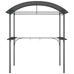 Gazebo Barbecue Ripiani Laterali Antracite 220x115x230 Acciaio
