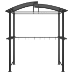 Gazebo Barbecue Ripiani Laterali Antracite 210x114x230 Acciaio