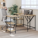 Scrivania Rovere Sonoma 139x139x75 cm in Legno Multistrato
