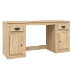 Scrivania con Armadietto Rovere Sonoma in Legno Multistrato