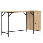 Scrivania Computer Rovere Sonoma 131x48x75 cm Legno Multistrato