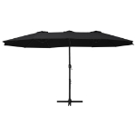 Ombrellone da Esterni Palo in Alluminio 460x270cm Nero