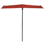 Madison Ombrellone da Balcone Sun Wave 270x150 cm Rosso Mattone