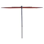 Madison Ombrellone da Balcone Sun Wave 270x150 cm Rosso Mattone