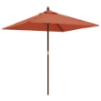 Ombrellone Giardino con Palo in Legno Terracotta 198x198x231 cm