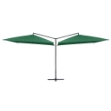 Ombrellone Doppio con Palo in Acciaio 250x250 cm Verde