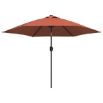 Ombrellone da Esterni con Palo in Metallo 300 cm Terracotta