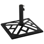Base per Ombrellone Nera 44x44x31 cm in Ghisa