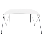 Bimini di Prua con Tendalino a 4 Archi Bianco 243x180x137 cm