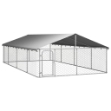 Gabbia per Cani da Esterno con Tetto 600x300x150 cm