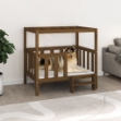 Cuccia per Cani Miele 105,5x83,5x100 cm Legno Massello di Pino