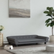 Lettino per Cani Grigio Scuro 100x50x21 cm in Velluto