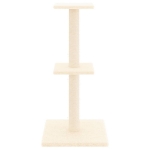 Albero per Gatti con Tiragraffi in Sisal Crema 73 cm