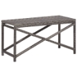 Panchina da Giardino 80 cm in Polyrattan Grigio