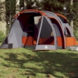 Tenda da Campeggio a Tunnel per 4 Persone Grigia Impermeabile