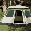 Tenda Familiare a Cupola 6 Persone Verde a Rilascio Rapido