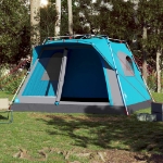 Tenda Familiare Cabina 7 Persone Blu a Rilascio Rapido