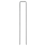 Picchetti da Terra a Forma di U 25 pz 20x3,5 cm Acciaio Zincato