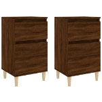 Comodini 2pz Rovere Marrone 40x35x70 cm