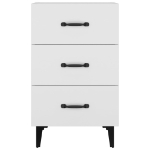 Comodino Bianco 40x40x66 cm in Legno Multistrato