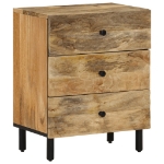 Comodino 50x33x60 cm in Legno Massello di Mango