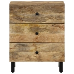 Comodino 50x33x60 cm in Legno Massello di Mango