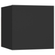 Comodino Nero 30,5x30x30 cm in Legno Multistrato