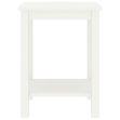 Comodino Bianco 35x30x47 cm in Legno Massello di Pino