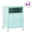 Comodini 2 pz Menta 35x35x51 cm in Acciaio