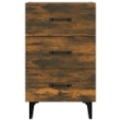 Comodino Rovere Fumo 40x40x66 cm in Legno Multistrato