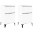 Comodini 2pz Bianchi 40x35x70 cm