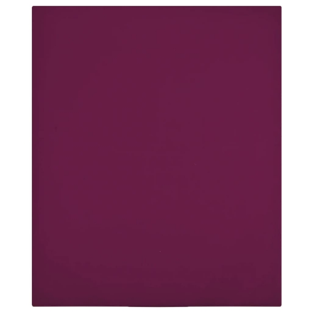 Lenzuola con Angoli Jersey 2pz Bordò 100x200 cm Cotone