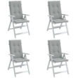 Cuscini Sedia Schiena Alta 4 Grigio Mélange 120x50x4 Tessuto