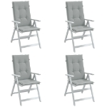 Cuscini Sedia Schiena Alta 4 Grigio Mélange 120x50x4 Tessuto