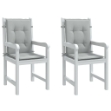 Cuscini Sedia Schiena Bassa 4 pz Grigio Mélange 100x50x4 cm