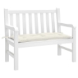 Cuscino Panca Giardino Crema Mélange 100x50x7 cm Tessuto