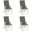 Cuscini Sedia Schiena Alta 4 Tortora Mélange 120x50x4 Tessuto