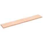 Ripiano a Parete 200x30x(2-4) cm Massello Rovere Non Trattato
