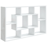 Scaffale Parete Bianco Lucido 85x16x52,5 cm Legno Multistrato